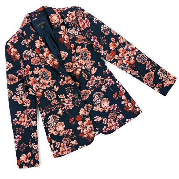 Ann Taylor Jackets & Blazers - Ann Taylor Floral Tapestry Blazer Career Jacket